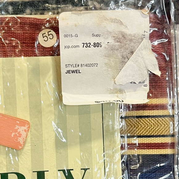 Waverly Williamsburg spotswood stripe jewel balloon valance 79”width x 14”length - Picture 5 of 6